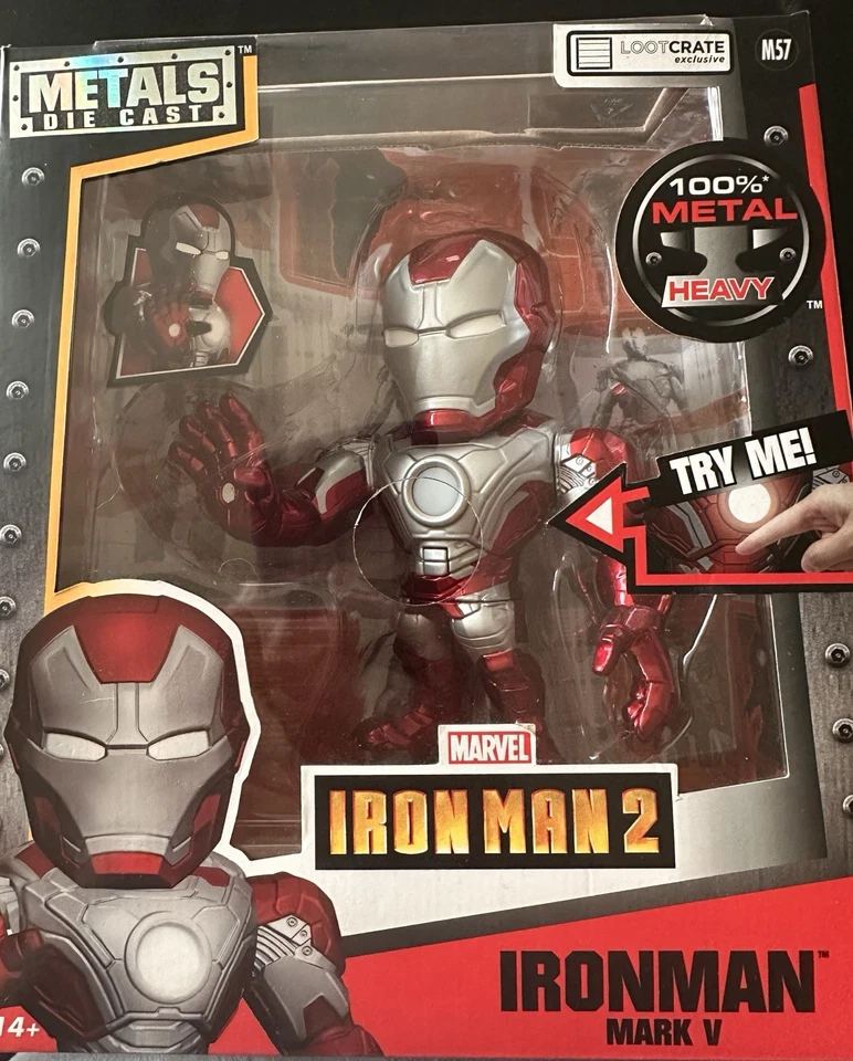 Figura de metal fundido a presión Marvel Iron Man Mark V y el mundo según Iron Man Foto 2 de 4