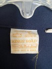 VINTAGE Kings Road Sears Shirt Mens L  42 44 Navy Blue Polyester 70s Disco Retro — photo 3