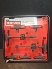CRAFTSMAN  7-PC T-THROUGH HANDLE HEX KEY SET 9-46383 Up To 25 Degrees Tilt Angle