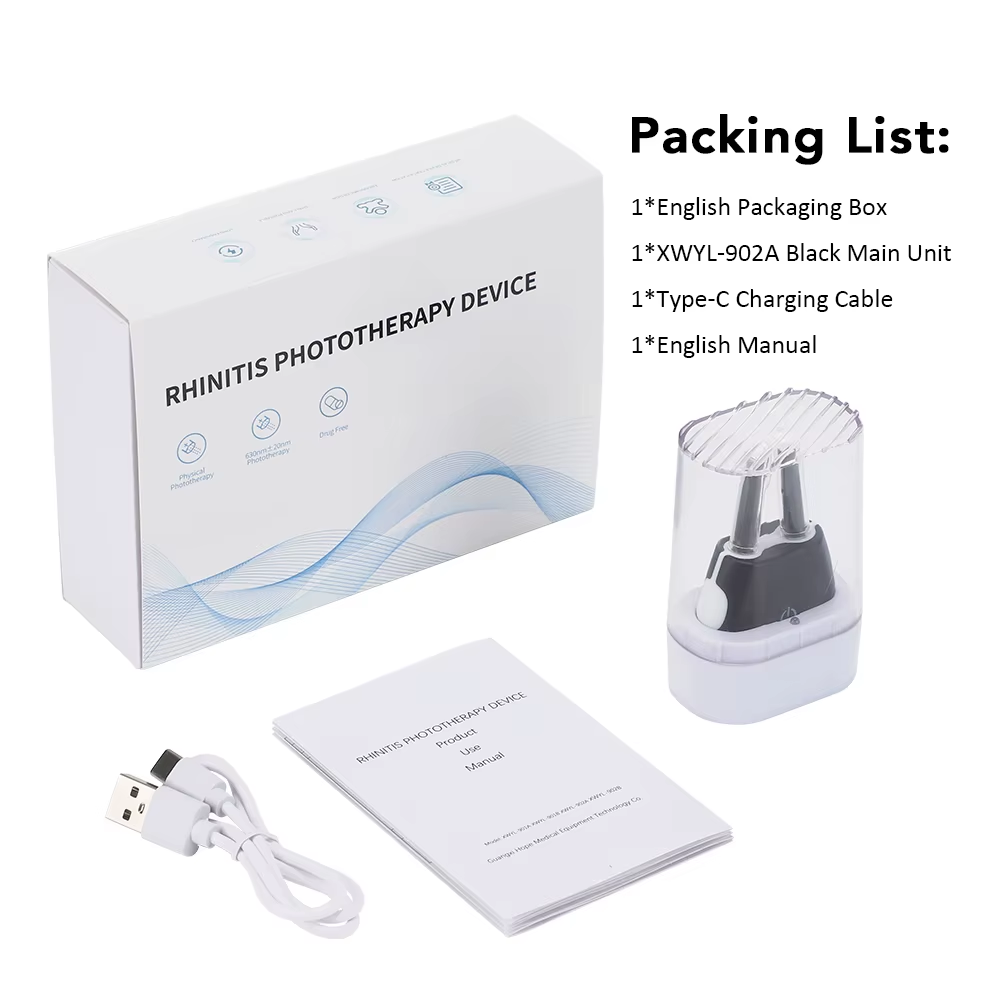 Portable Red Light Nasal Therapy Device Rhinitis Relief Tool Treatment