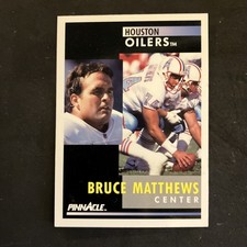 Bruce Matthews 1991 Pinnacle #74 Houston Oilers NFL