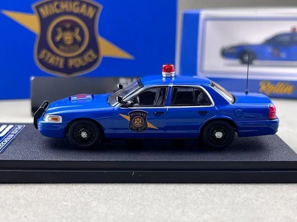 ZD Rollin 1:64 Michigan MIPD Police CV CROWN VICTORIA Model Diecast Metal Car BN - Image 4 of 4