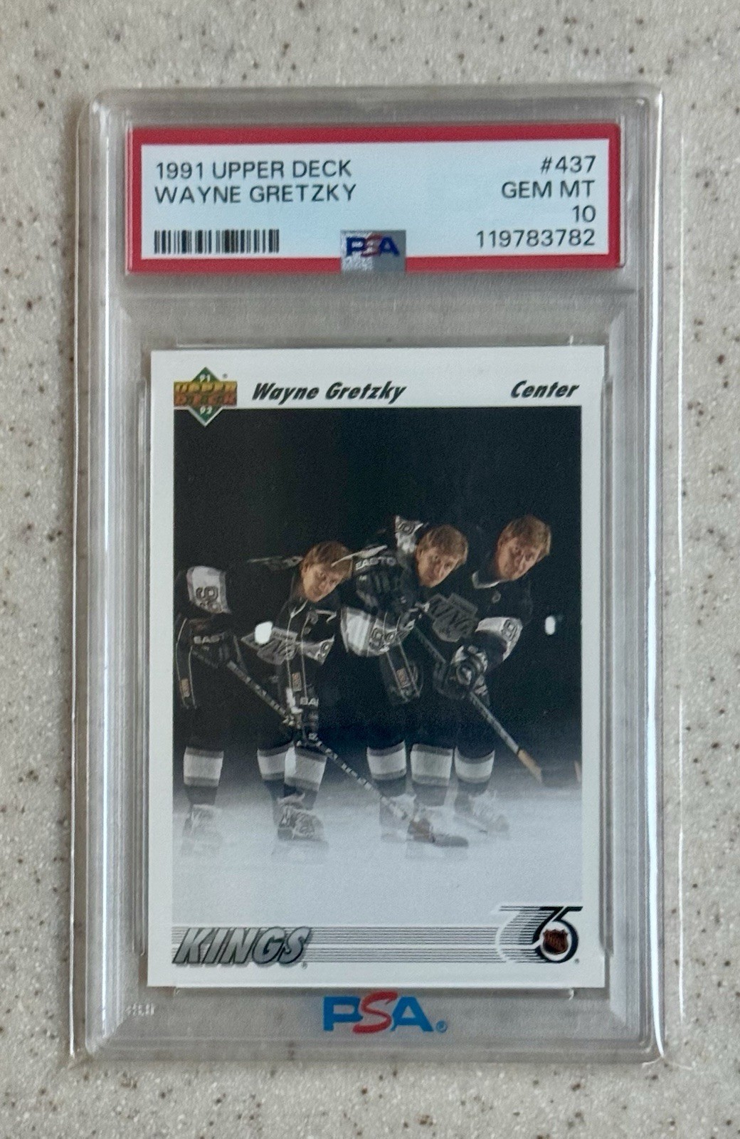 1991 UPPER DECK #437 WAYNE GRETZKY LOS ANGELES KINGS HOF PSA 10 GEM MINT