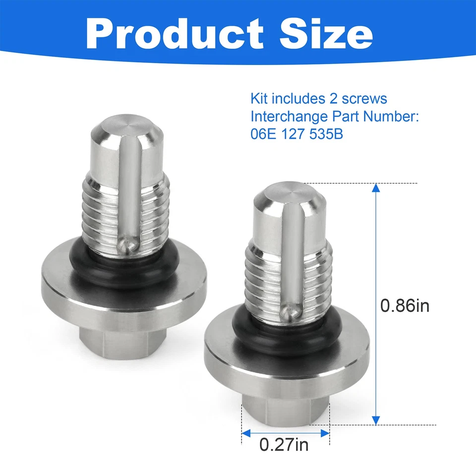 Stainless Steel Supercharger Bleeder Screw Kit for Audi A6 A7 A8 Q5 S4 S5 SQ5 Foto 3 de 4