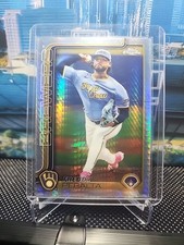 2025 Topps Chrome - Prism Refractor - Freddy Peralta - #95 - Milwaukee Brewers