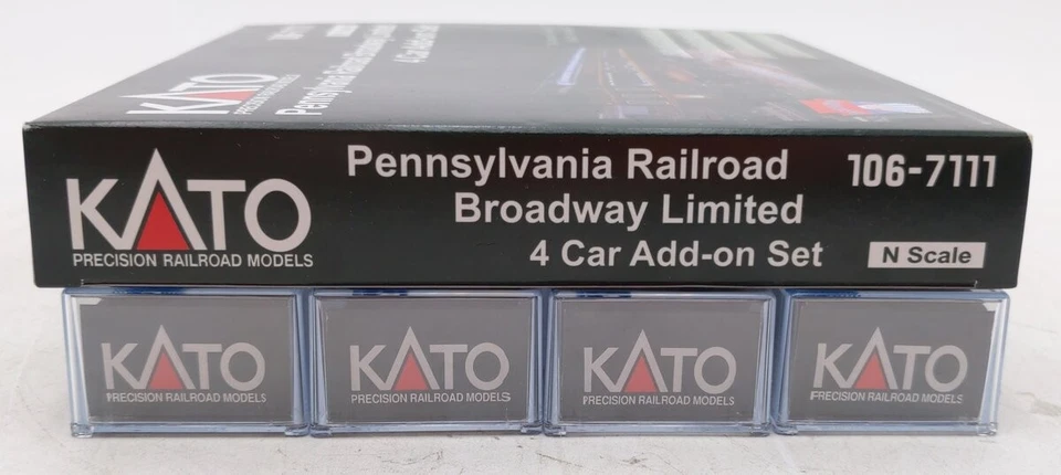 Kato 106-7111 N Scale Pennsylvania Broadway Limited Passenger Car Set (Set of 4) - Image 4 of 4