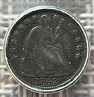 1842 Seated Liberty half dime, ICG F-12