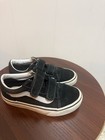 VANS Old Skool V Kids Sneakers US 13 Black/White Suede Hook & Loop Low Top — photo 2