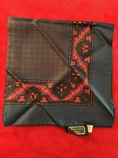 Britches of Georgetown 16.5" Printed Silk Pocket Square Made in England EUC