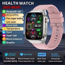 UK 2025 New Medical Grade Smart Watch Blood Pressure Oxygen Heart Rate Bluetooth