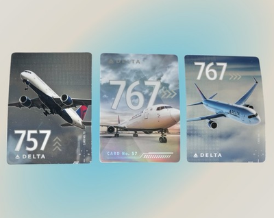#ad SALE🇺🇸B757 B767 Delta Set Of 3 Pilot Card Bundle Lowest Price New Excellent $8.75