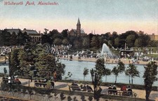 Whitworth Park Manchester England Vintage Postcard