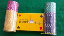 New Listing* Vintage 2 sealed tubes of Cutty Sark poker chips and deck cards
