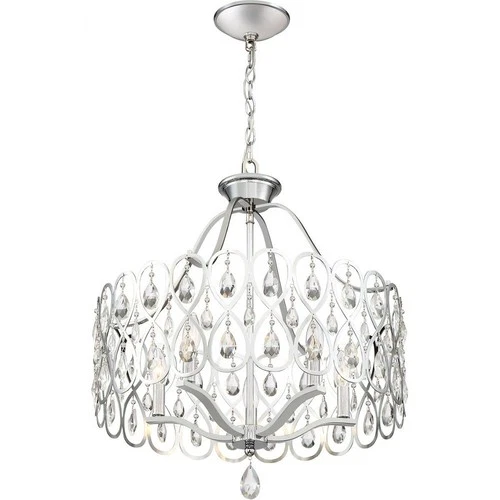 Lulu Chandelier 5 Light Steel - 25.25 Inches high     -Traditional Installation - Picture 2 of 4
