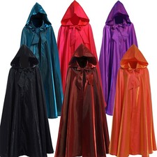 Medieval Hooded Cloak Wizard Cape Renaissance LARP Cosplay Robe