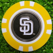 MLB San Diego Padres Golf Ball Marker Magnetic Poker Chip New