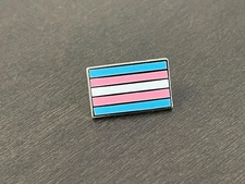 Transgender Pride Flag Enamel Lapel Pin - LGBTQ+ Pride Accessory Small (.75")