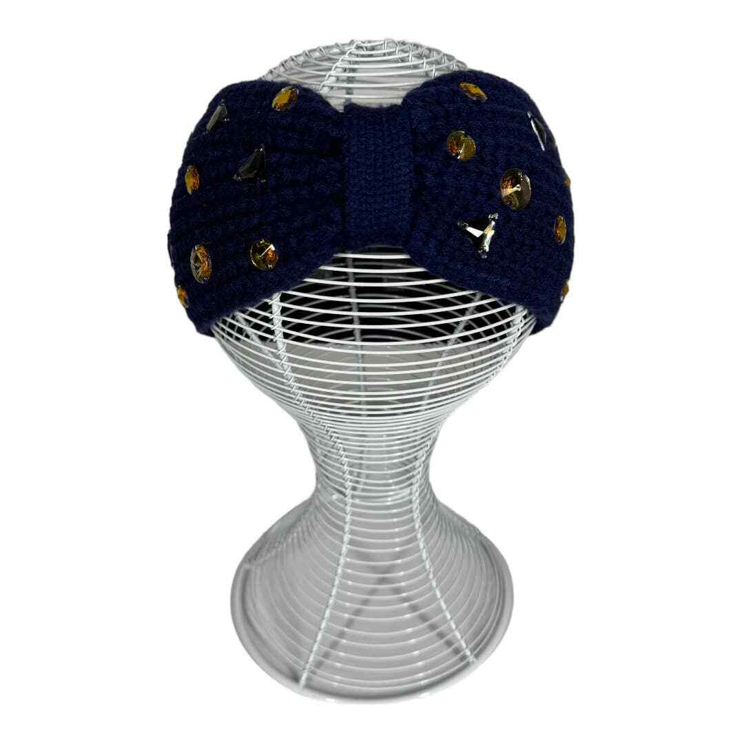 Anthropologie Misha Embellished Ear Warmer Anthropologie Misha Embellished Ear Warmer. Navy... | Depop main image 3