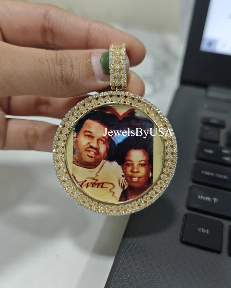 Conjunto de pingente masculino comemorativo prata 925 diamantes reais certificado Fanook - Imagem 4 de 4