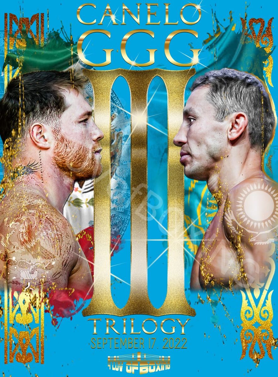  HYYNN Canelo Alvarez Vs GGG 1 Fight Boxing Poster