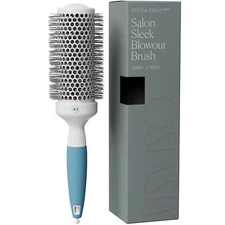 Round Brush for Blow Drying - Medium Ceramic Ionic Thermal Barrel Brush for S...