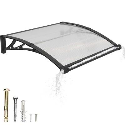 Dawninghomm 40"x40" Awning for Door Entrance Drainage Sink Rain Canopy Cover