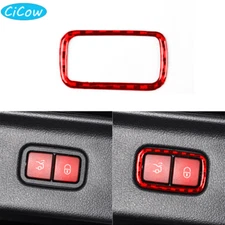 RedCarbon Fiber Rear Trunk Switch Button Trim For Mercedes-Benz S-Class W223 21+