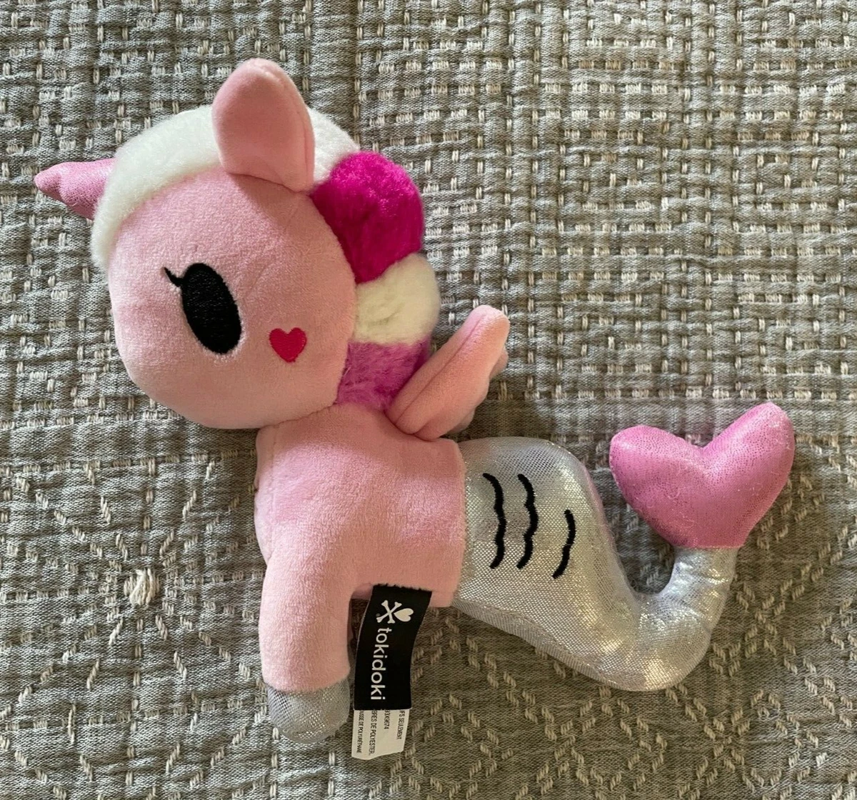 Tokidoki Plush Mermaid Unicorn Pink Gelatina Mermicorno Clean 10 Inch  Hearts