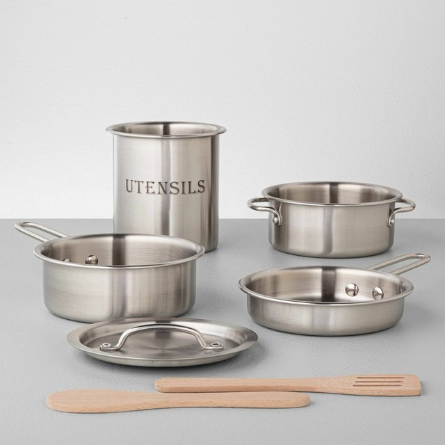 Hearth & Hand with Magnolia 7pk Stainless Steel Cookware Toy Set