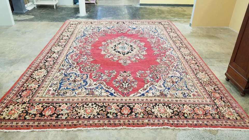 *11'X16' ANTIQUE C.1900 HAND-KNOTTED KURDISH SULTAN-ABD TRIBAL WOOL LARGE RUG - Image 2 of 4