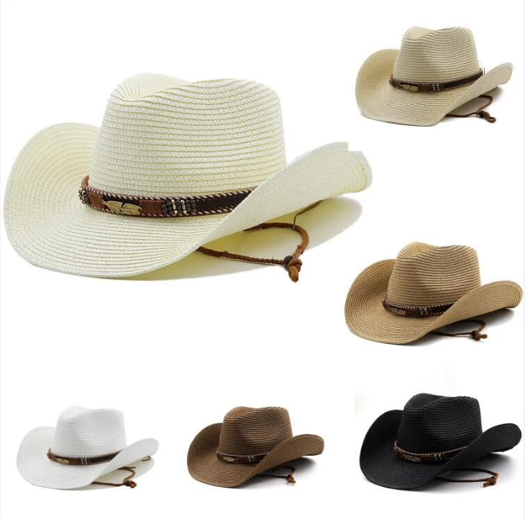 NEW Mens Straw Western Cowboy Hat Outdoor Wide Brim Sun Protection Hat &0352
Opens in a new window o