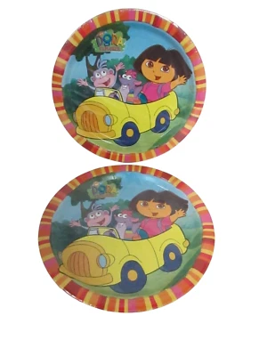 DESIGNWARE DORA THE EXPLORER DINNER PAPER PLATES 8 PK -- 2 PACKAGES - PARTY SUPPLIES
