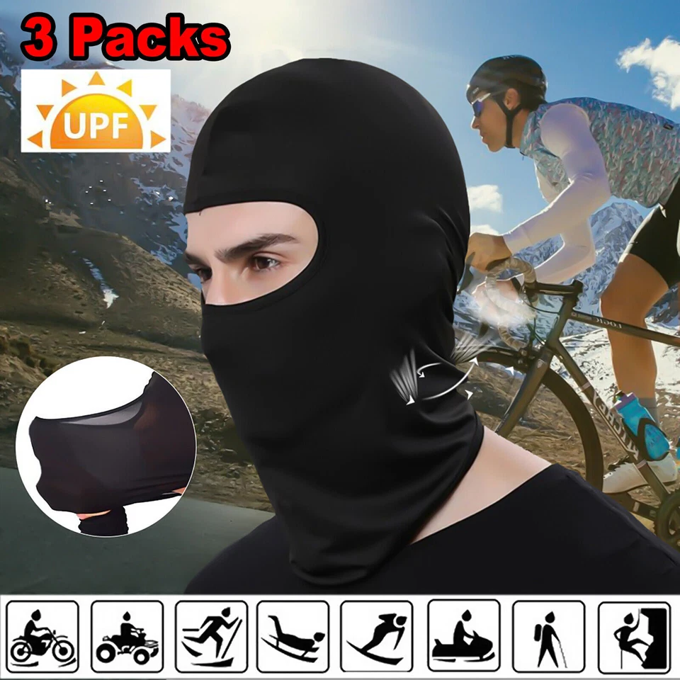 3X STURMHAUBE SOMMER BALACLAVA STURMMASKE,STURMHAUBE MOTORRAD STURMHAUBE FAHRRAD - Bild 3 von 4