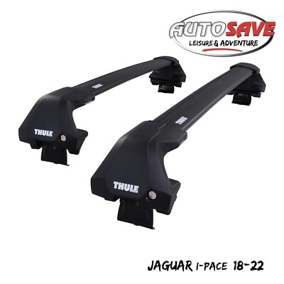 THULE - WingBar Edge Black Aluminium Roof Bar Set to fit Jaguar I-Pace (2018-ON)