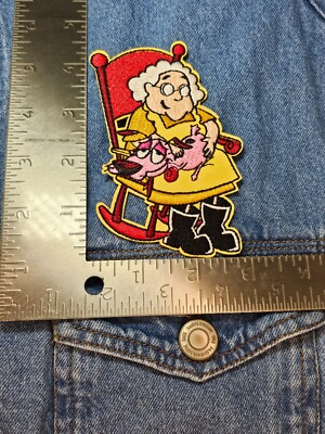 Courage The Cowardly Dog and Muriel Cartoon Character Embroidered Iron On Patch