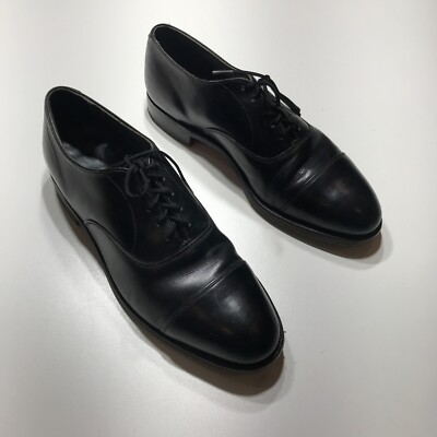 ET Wright Dress Shoes Mens Size 8 D Black Leather Cap-Toe  display picture 3