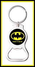 BATMAN LOGO W/ NAME CUSTOM BOTTLE OPENER KEYCHAIN KEY RING STOCKING STUFFER GIFT