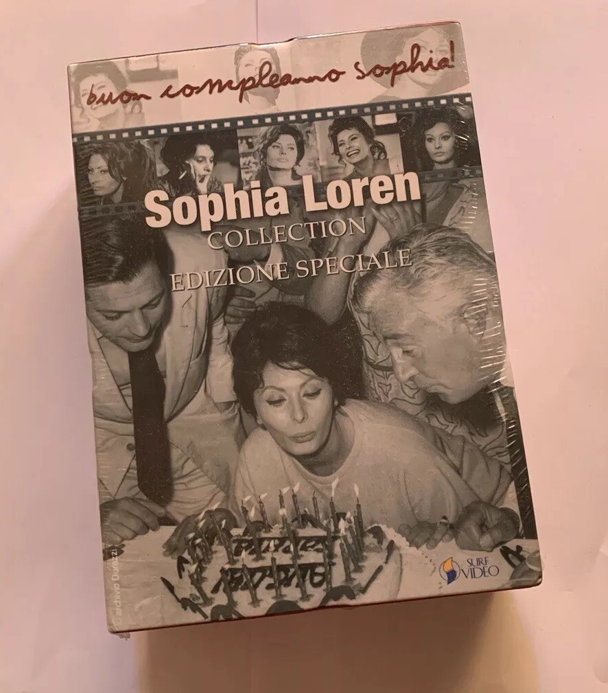 SOPHIA LOREN COLLECTION SPECIAL BUON COMPLEANNO SOPHIA! RARO BOX 4 DVD SIGILLATO