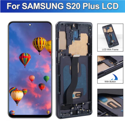 For Samsung Galaxy S20 Plus Display LCD Touch Screen Digitizer w/Frame Assembly
