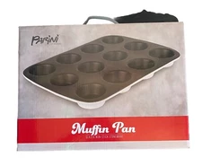 MUFFIN PAN GLAZED NON-STICK STONEWARE