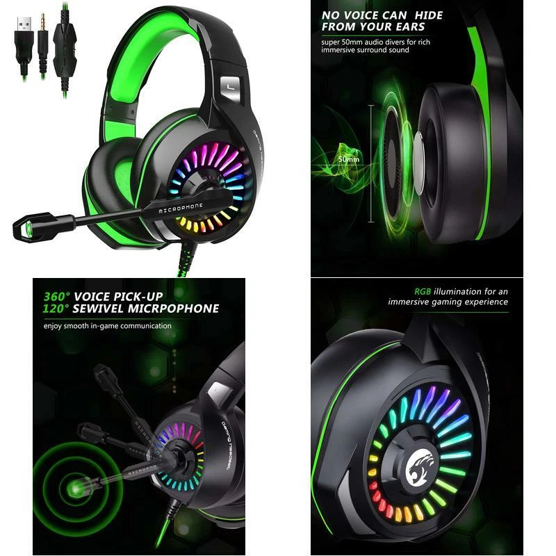 Audifonos Gaming Cascos Gamer Auriculares Gaming Para PC Xbox One 360 PS4  PS5