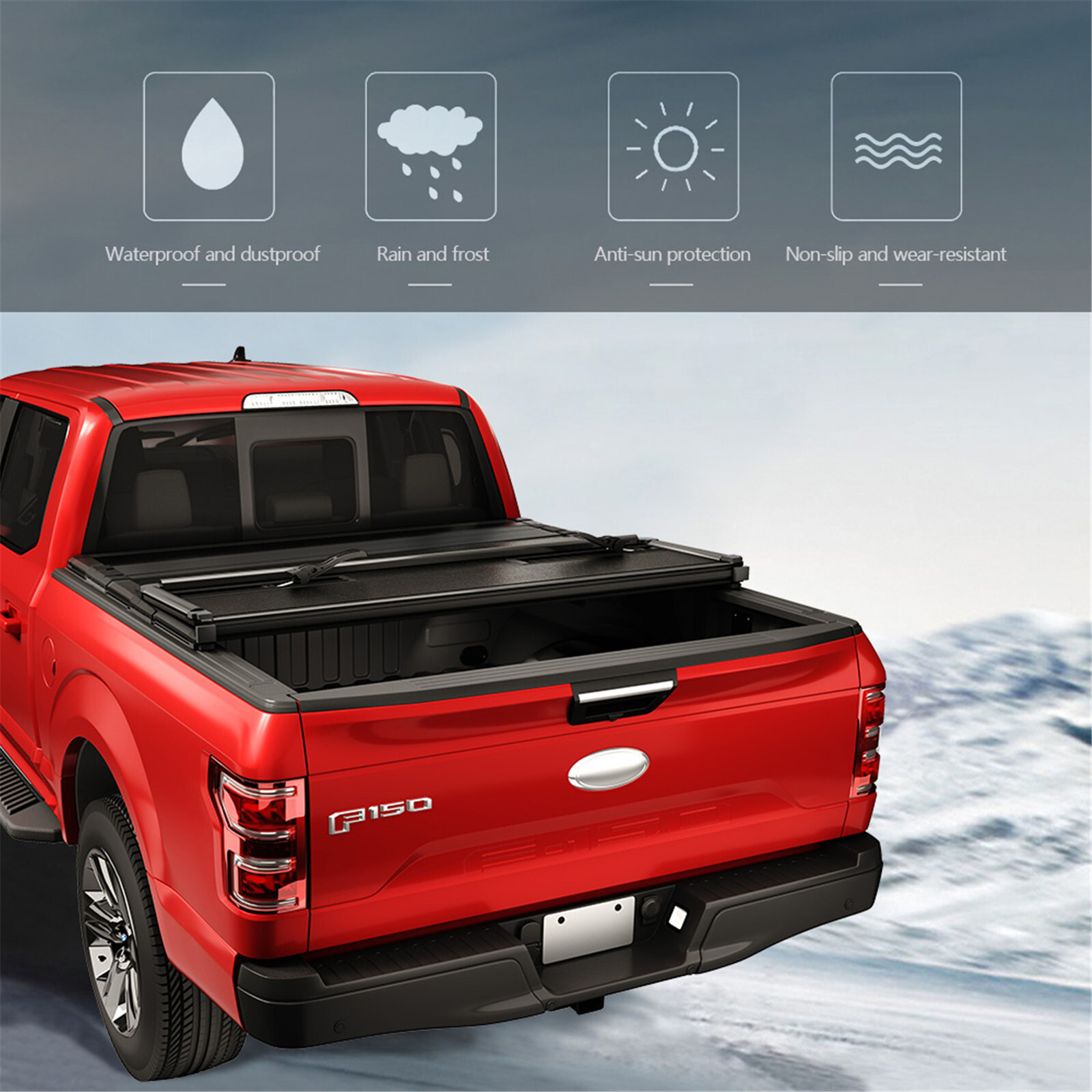 8FT Lock Hard 4fold Tonneau Cover FOR 20152019 FORD F150 TRUCK Long Bed 630128393335 eBay