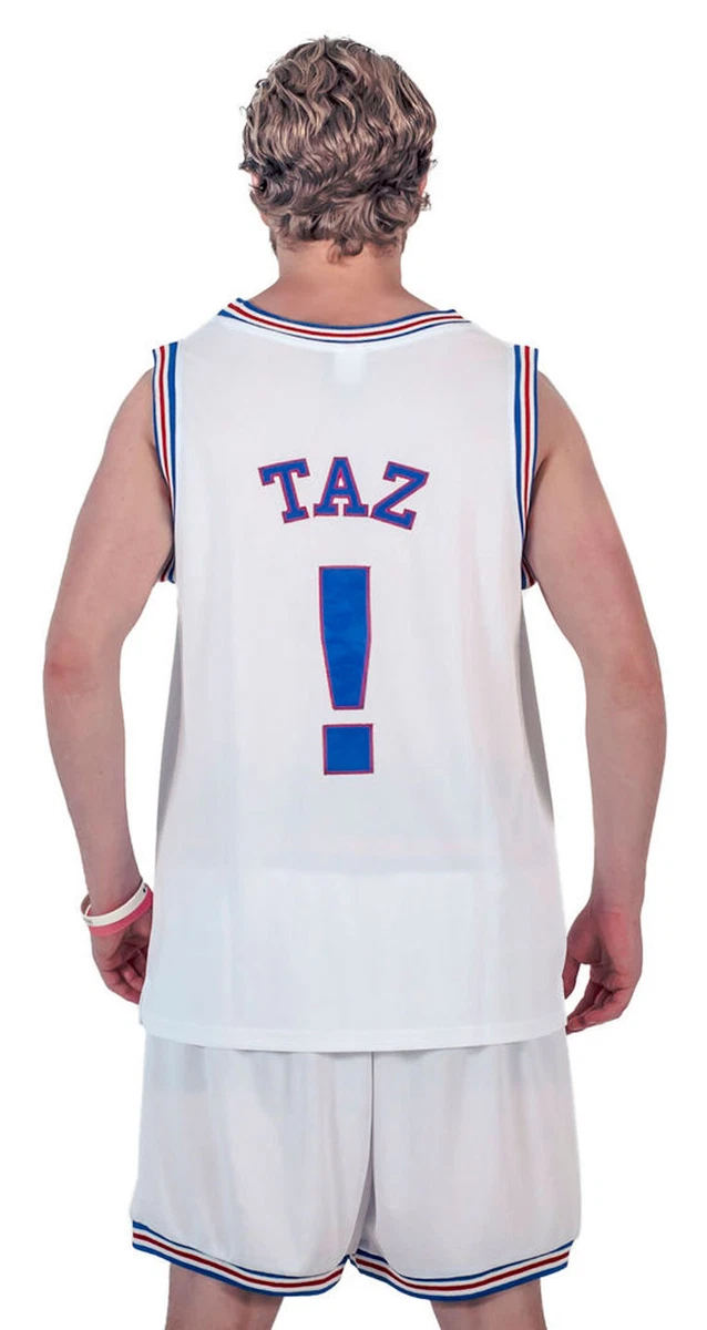 Space Jam Tune Squad Logo TAZ White Basketball Jersey