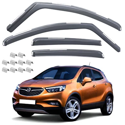 GEARZAAR For Vauxhall Mokka/Mokka X MK1 2012-2020 5 Door SUV Wind Deflectors 4pc Tinted