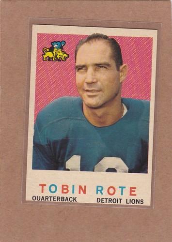 1959 TOPPS FOOTBALL TOBIN ROTE #170 LIONS EXMT *A28727