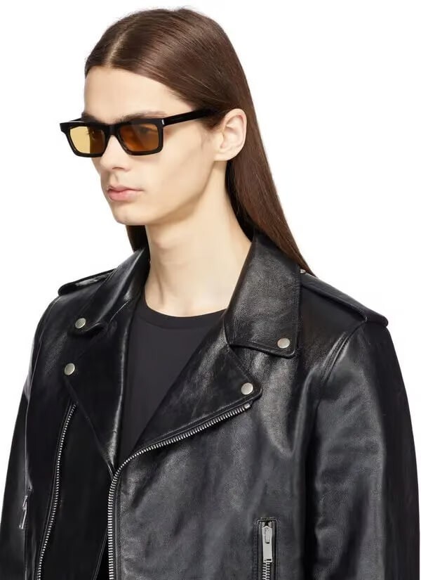 NUOVI OCCHIALI DA SOLE UNISEX SAINT LAURENT SSL 461 BETTY 008 NERO GIALLO SL461 008