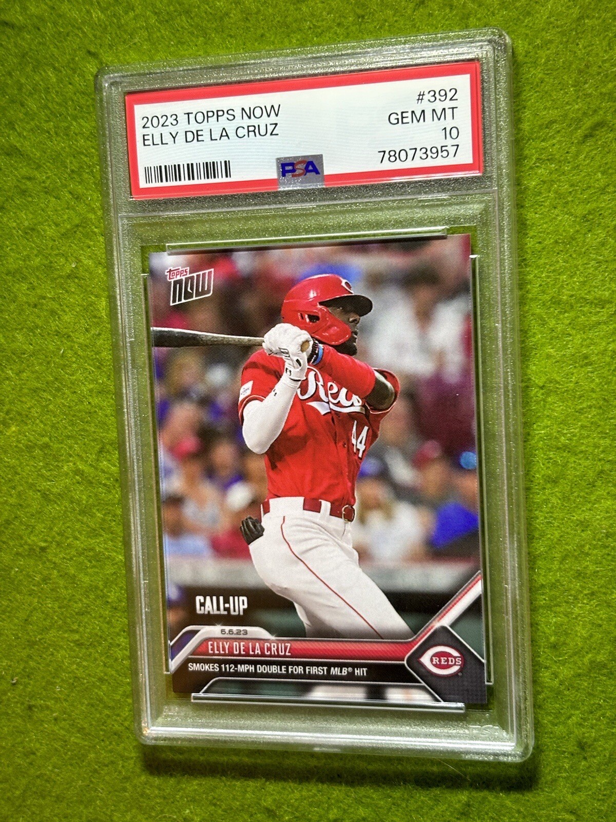 Elly De La Cruz PSA 10 ROOKIE CARD /25773 SP REDS RC 2023 Topps Now CALL-UP   rc view 18