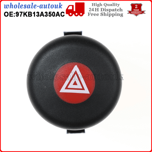 Pulsante interruttore luce di avvertimento pericoli per Ford Transit Bus MK6, 2000-2006, 1036554 - Foto 2 di 9