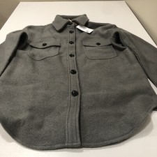 Quince Womens 100% Merino Wool Shirt Jacket Grey Size M