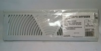 18 White Baseboard Air Register, Diffuser Side Lever 18 White Baseboard Air Register, Diffuser Side Lever